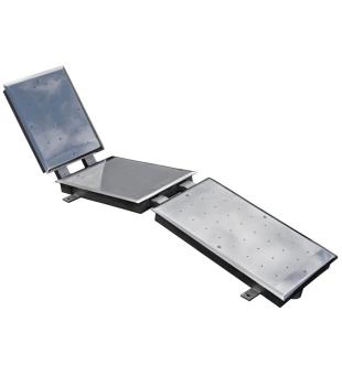 Stainless steel Hydromassage bed for liner pools